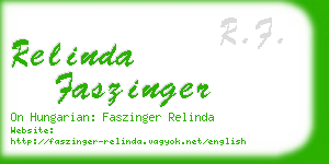 relinda faszinger business card